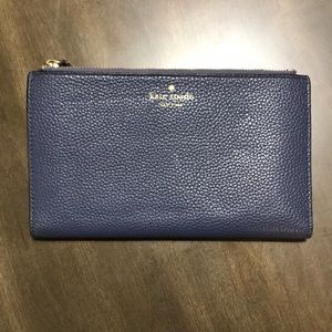 Kate Spade Wallet with Double Zippers, Navy